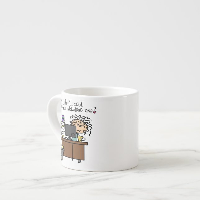 Download Life Humor Espresso Cup (Front Left)