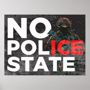 DOWNLOAD No Police State Anti-ICE protest poster