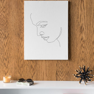 Downloadable Abstract Line Art Drawing Of A Woman Poster
