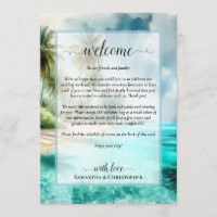 Downloadable Beach Wedding Welcome & Itinerary