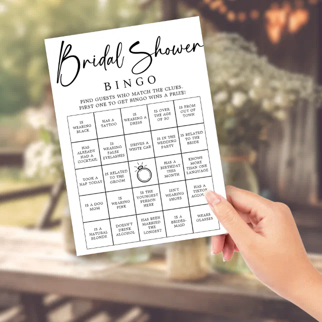 DOWNLOADABLE Bridal Bingo Bridal Shower Game Poster | Zazzle