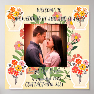 Downloadable Elegant Welcome Wedding Poster
