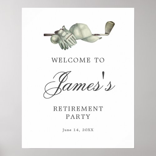 DOWNLOADABLE Golf Retirement Party Welcome Sign