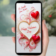 Downloadable line art valentine chic custom text