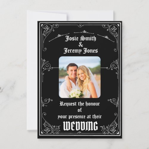 Downloadable Minimal Photo Wedding Invitation Card