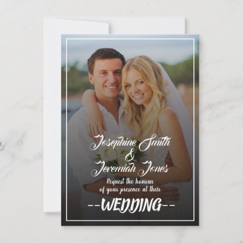 Downloadable Modern Photo Wedding Invitation Card