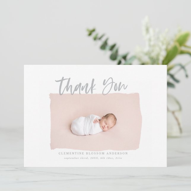downloadable Script thank you birth announcement (Standing Front)