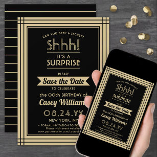 Vecteur Stock Shh surprise secret party invitation vector