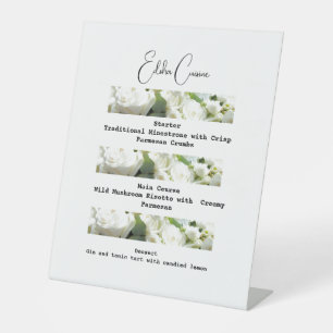 Downloadable Wedding Traditional Delicious Menu Pedestal Sign