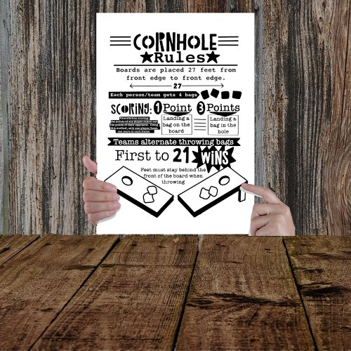 DownloadableCornhole Rules Card