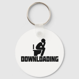 Downloading - Funny Toilet Pooping Keychain
