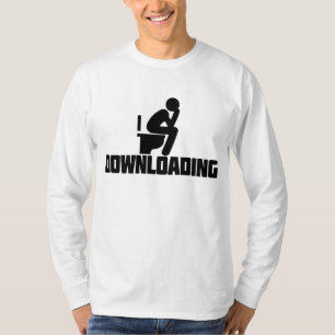 Downloading - Funny Toilet Pooping    T-Shirt