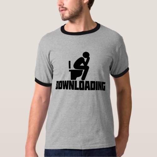 Downloading _ Funny Toilet Pooping     T_Shirt