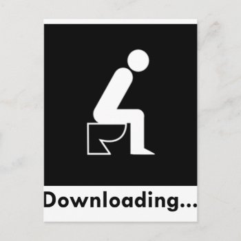 Downloading Poop Postcard by slackerteesdotnet at Zazzle