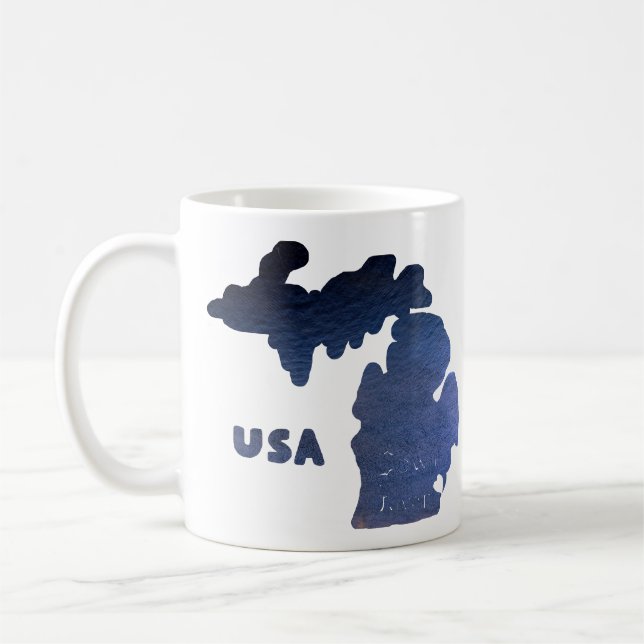 Downriver Michigan River Coffee Mug (Left)