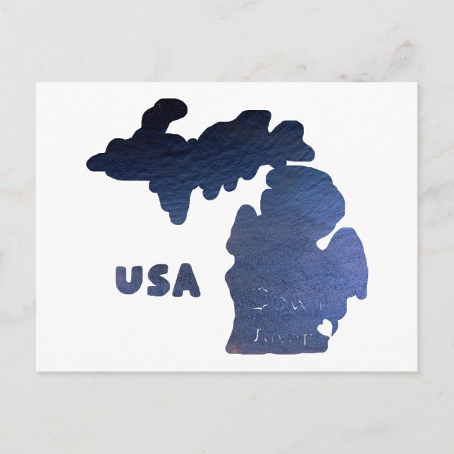 Downriver Michigan River Postcard (Front)