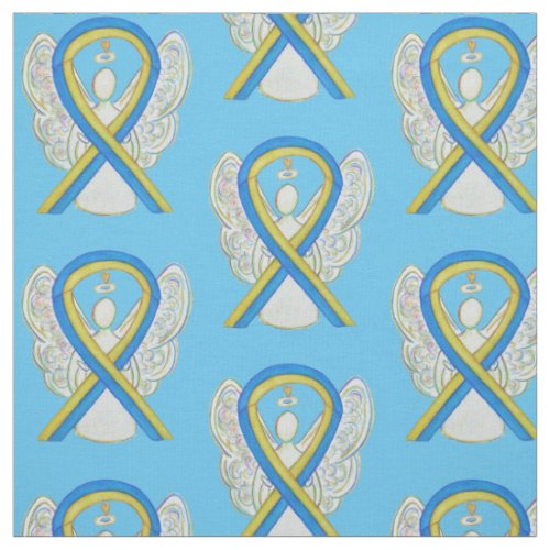 Downs Syndrome Awareness Ribbon Custom Material Fabric