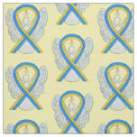 Down's Syndrome Awareness Ribbon Custom Material Fabric