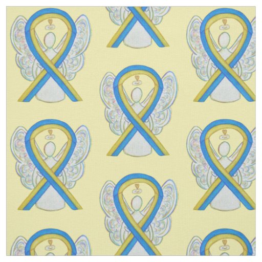 Down's Syndrome Awareness Ribbon Custom Material Fabric