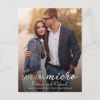 Downsize Wedding Announcement Cute Photo
