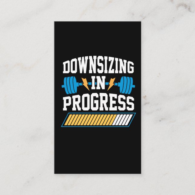 Downsizing In Progress Diet Surgery Weight Loss Business Card (Front)