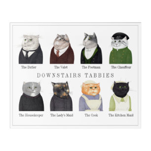 DOWNSTAIRS TABBIES 20x16 Acrylic Wall Art