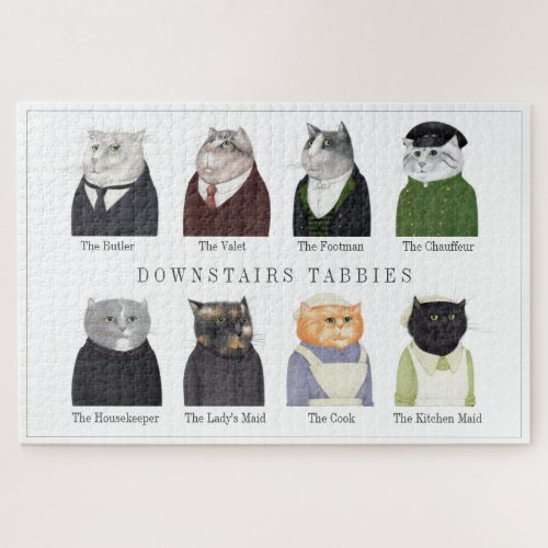 DOWNSTAIRS TABBIES 20x30 Puzzle