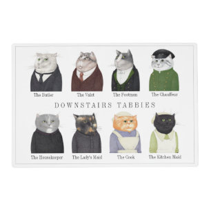 DOWNSTAIRS TABBIES Laminated Placemat