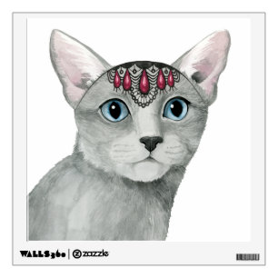 Downton Cat   Bejeweled Wall Decal