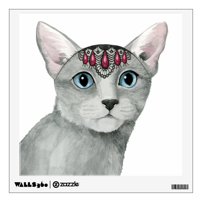 Downton Cat | Bejeweled Wall Decal (Front)