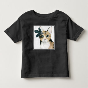 Downton Cat   Bejeweled With Feathers Toddler T-shirt