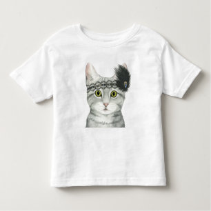 Downton Cat   Bejeweled With Lace Toddler T-shirt