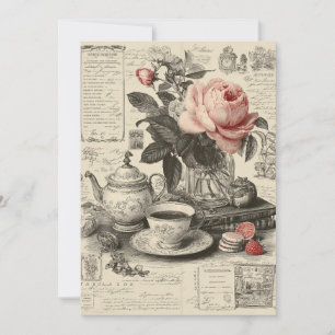 Downton Delight Vintage Style Invitation