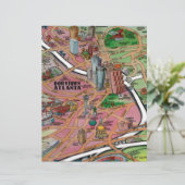 Downtown Atlanta Georgia Cartoon Map (Standing Front)