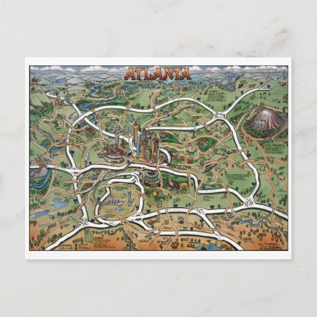 Downtown Atlanta Georgia Postcard (Front)