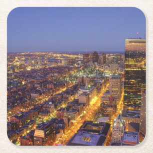 Downtown Boston and Hancock Tower Square Paper Coaster