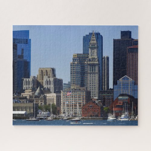 Downtown Boston Skyline and Boston Harbor Jigsaw Puzzle