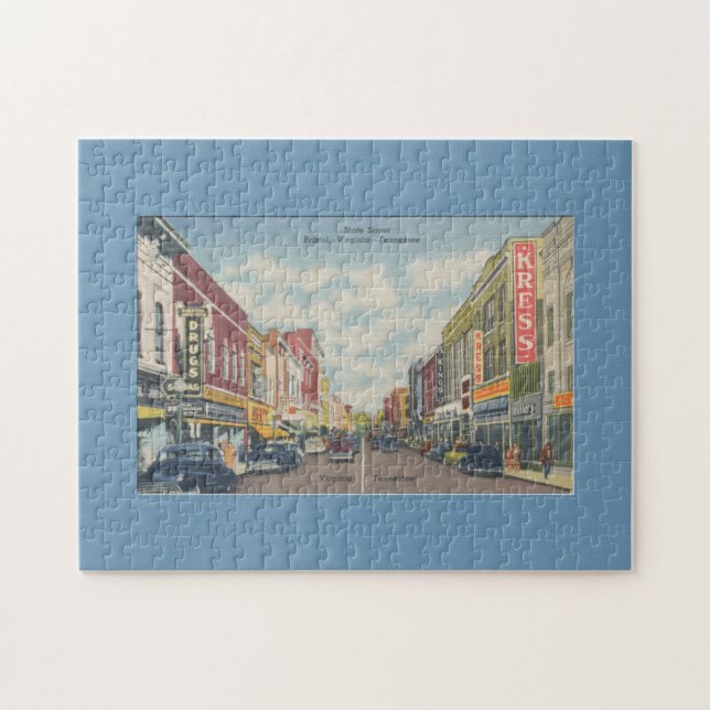 Downtown Bristol VA TN Kress Jigsaw Puzzle (Horizontal)