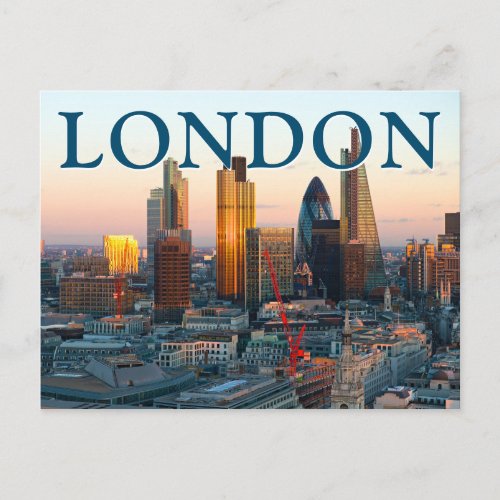 Downtown Business District  London England Postcard