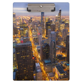 Downtown Chicago skyline at dusk Clipboard