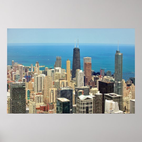 Downtown Chicago skyline Poster | Zazzle.com