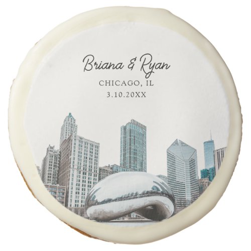 Downtown Chicago Wedding Favor Sugar Cookie