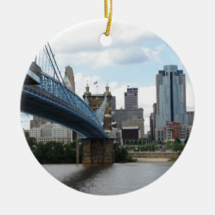 Downtown Cincinnati Ceramic Ornament