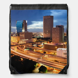 Downtown City View Drawstring Bag