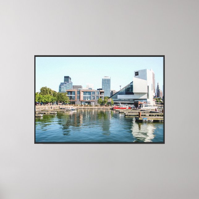Downtown Cleveland Ohio Stretched Canvas Print (Front)