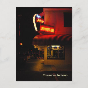 Downtown Columbus Indiana postcard