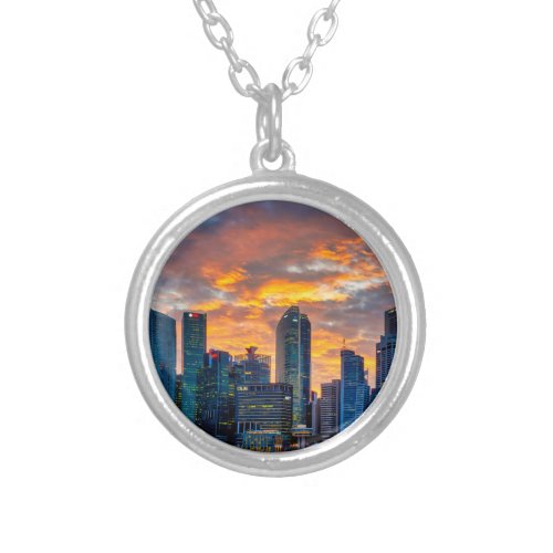 Downtown core silver plated necklace