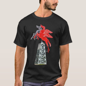 Downtown Dallas Pegasus Neon sign  T-Shirt
