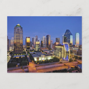 downtown dallas skyline postcard