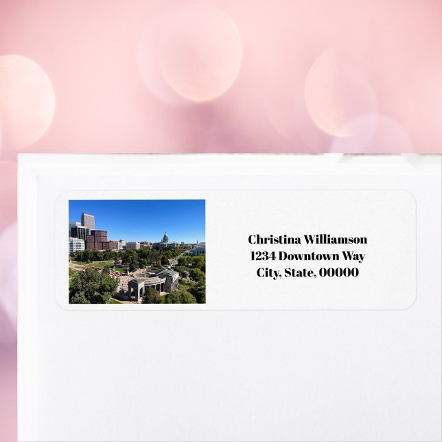 Downtown Denver Personalize Return Address Label (A return address label featuring Denver!  The text can be changed to fit your needs!)